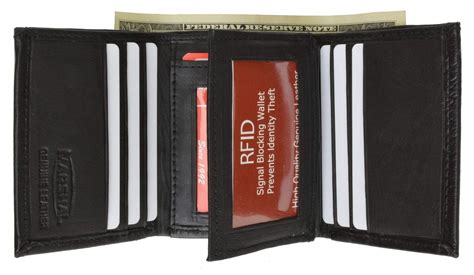 mens leather wallet with rfid-blocking protection|genuine leather rfid wallet.